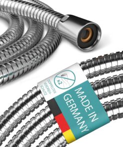Engelbach® Duschschlauch 1,25m - Flexibel & Knickfest - Brauseschlauch aus Edelstahl - Universelles ½” Anschlussmaß - Ma