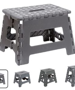ARREGUI TB-022-G Kleiner Klapphocker | 150 Kg Belastbarkeit Tragbar Faltbar | 22 cm hoch Grau