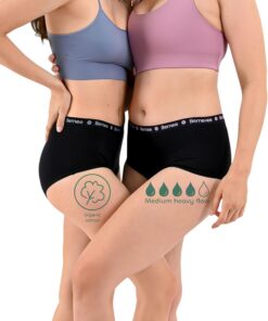 BeMee Periodenunterwäsche | Teenage Hipster Starter Set für Erste Periode aus Bio-Baumwolle | waschbare Perioden-Unterwä