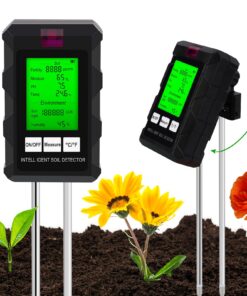 LWMTT pH Bodentestgerät für Pflanzen mit LCD-Display und Feuchtigkeitsmessung - ideales Geschenk für Gärtnereihobbyisten