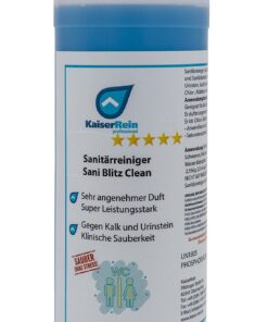 KaiserRein Sani Blitz Clean 1 L - Extra starker WC Reiniger für Urstein-Entfernung Profi-Bodenschoner