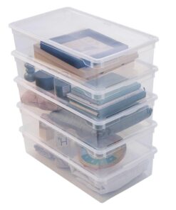 Sundis Clear Box - 5er Set Aufbewahrungsboxen aus durchsichtigem Kunststoff für geräumige Speicherung | 30L Sundis Clea