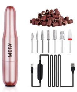 MEFA Nagelfräser 13 PCS Maniküre Set Elektrisch, 20000 U/Min für den Heimsalon mit 13 in 1 Fräser für Gelnägel