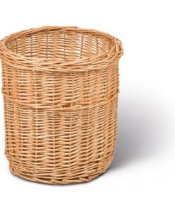 Adam Schmidt Papierkorb runden Form, braun, perfekt für das Wohnzimmer, Ø 28cm x H 30cm, robust und praktisch