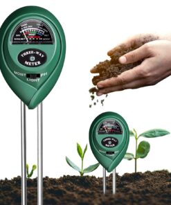 JWDMHSJ 3-in-1 Bodenmessgerät PH, Feuchtigkeit und Licht, für Garten und Bauernhof, Batteriefrei, feuchtigkeitsmessgerät