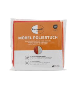 Renuwell Möbel-Poliertuch - Baumwoll-Auswahl, 4-er Set – Fusselfrei, Langlebig und bis 60°C Waschbar | Holz- und Kunstst