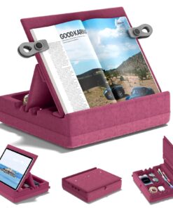 KDD Buchständer Lesetablet-Halter SchoßbettSchreibtischCouch Faltbar I-Pad-Kissenhalter Organizer-Tablet BuchTabletHandy