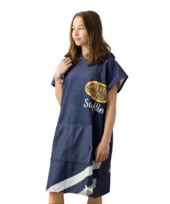 HOMELEVEL Badeponcho für Kinder & Teenager - mit Kapuze OEKO-TEX STANDARD 100 - Strand & Schwimmbad