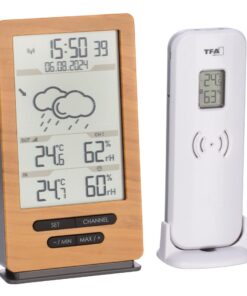 TFA Dostmann Funk Wetterstation Xena, 35.1162, mit Außensensor und Luftfeuchte für Haus und Garten