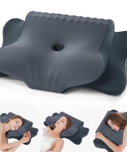 Ergonomisches Memory Foam Nackenkissen für Seitenschläfer & Rücken-/Bauchschläfer - OEKO-TEX STANDARD 100