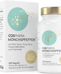 Mönchspfeffer Kapseln Original Vitex Agnus Castus 100 mg Tagesdosis Vegan Wildcats Yam Dong Quai Traubensilberkerze Vita