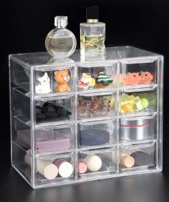 SUPAWAY Acryl Desktop Aufbewahrung mit 12 Schubladen für Kosmetik und Schmuck SUPAWAY Acryl Desktop Aufbewahrung für Sch