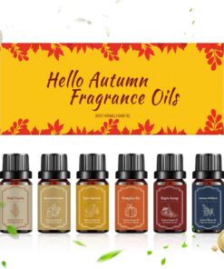 Herbstliches Duftöl Sicher Kollektion für Luftreiniger & Kerzenherstellung - Yoga & Meditation, 6 Stück Duftflüssigkeit