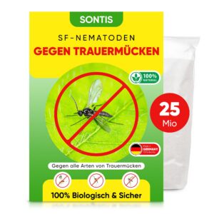 SONTIS® SF-Nematoden gegen Trauermücken - 25 Mio für 250 Pflanzen - wirksam & biologisch - Nützlinge aus Deutschland