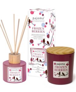 pajoma® Raumduft & Duftkerze Set Frozen Berries | Fruchtiger Mix aus Beeren, Apfel & Zimt | Luxus-Deko & Duftgeschenk fü