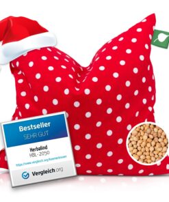 HERBALIND Kirschkernkissen Wärmekissen für die Microwave 24x25 cm 550g - Geschenk für Männer und Frauen 100% Baumwolle O