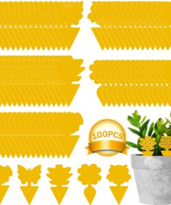 100 Stück Trauermücken Bekämpfen Klebriger Fänger - Effektiv im Zimmer für Schädlingsfreie Pflanzen | Gelbsticker Traue