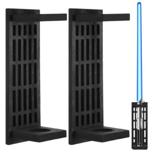 CroBlissful 2 Pack Lichtschwert Wandhalterung Holz - Geschenk für Lichtschwert Sammler | CroBlissful Holz Lichtschwert