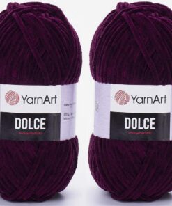 YarnArt Dolce-Garn, 100 % Mikro-Polyester, Baby-Chenille-Garn, für Babypflege, 260 Meter, 2 x 100 g, super absorbierend: