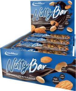 IronMaxx - Protein-Nussriegel | Dark Chocolate Nuts | Glutenfrei | Ohne Palmöl |Ideal für Sportliche | Fitness- und Nach