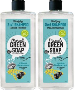 Marcel's Green Soap Shampoo für Haare - Naturlich & Vegan - Sanfte Pflege - 300ml - Mimose und Schwarze Johannisbeere Du