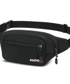 AirZyx wasserdichte Bauchtasche Schwarz für alle Altersgruppen beim Sport
