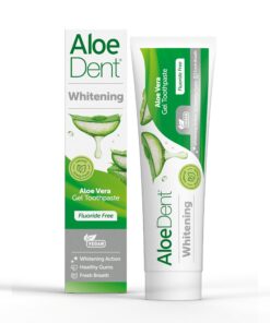 AloeDent Aloe Vera Whitening Zahnpasta - Ohne Fluorid SLS-frei, natürliche weiße Zähne, 100ml Vegan