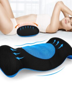 SAHEYER Orthopädisches Rückenkissen Blau OEKO-TEX STANDARD 100 für Lendenwirbel Bett Stuhl Auto