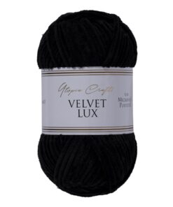 Utopia Crafts Schwarzchenille Garn zum Stricken und Häkeln - superweich, grob, 100g – 110m