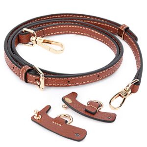 UTOMAG Brauner Schultergurt aus Leder für Damen und Longchamp-Taschen, verstellbar und praktisch, perfekt für Business-