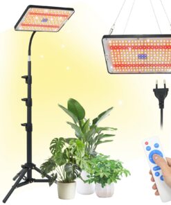 **Pflanzenlampe LED für Zimmerpflanzen mit 286 LEDs und Timer** | **Höhenverstellbare Grow Lampe mit LED Pflanzenlicht