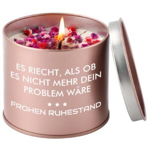 PRSTENLY Ruhestandsgeschenke für Damen und Herren mit Kerzenhalter, beste Abschiedsgeschenke für Kollegen, perfekte Gesc