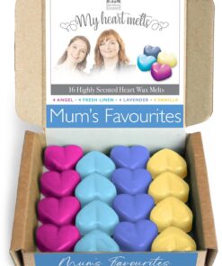 Mamas Favoriten Gemischte Wachsschmelzen für den Muttertag herzförmiger Duft Geschenkset 16 x 5g