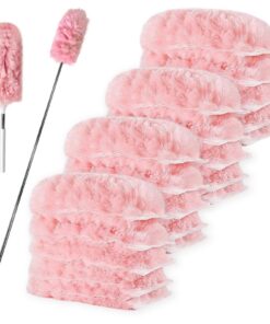 Staubmagnet für Swiffer Duster, Starke Adsorption, Rosa - 22 Stück Nachfüllpack Set, 82 cm Ausziehbar