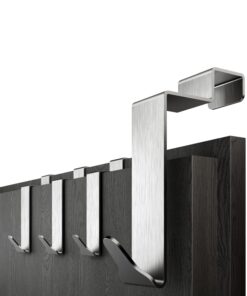 Menz Premium Türhaken 4er Set - Edelstahl, hohe Tragkraft - für Garderobe und Handtuchhalter - für innen - 4er Set