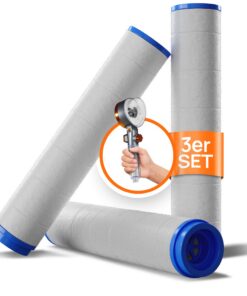 POWERLAP® Duschkopf Ersatz-Filter 2 in 1 PP-Baumwoll-Filter | Gesunde Dusche ohne Kalk & Chlor | POWERWASH Funktion für