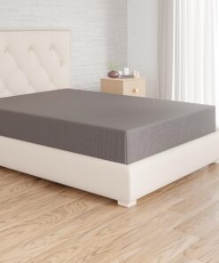 Amazon Basics Spannbettlaken, Baumwolle, Dunkelgrau,ideal für Sommer