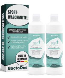BactoDes bWash Sportwaschmittel - ideal für Outdoor- & Sportkleidung - probiotisch, frischeduftend - 2x 1L flüssig