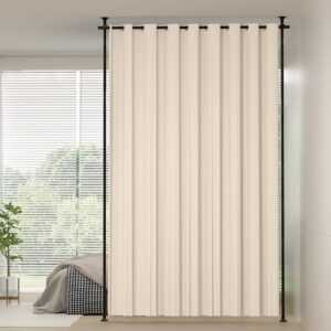 SMONTER verstellbare raumtrennende Vorhanstange ohne bohren | SMONTER Sichtschutz Gardinenstange für Wohnzimmer, Schlaf