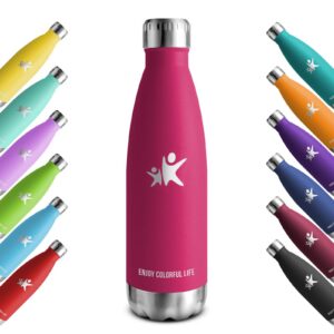 KollyKolla Thermosflasche, Edelstahl Isolierflasche, Wasserflasche für Outdoor, Sprudel, Sport und Fitness, 500ml/750ml/