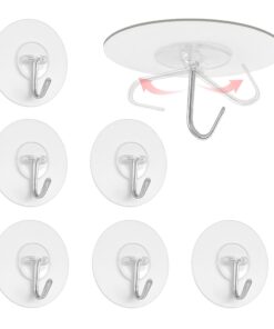 6 Stück selbstklebende Wandhaken für Küche und Badezimmer - Wasserdichte und praktisch zum Aufhängen - (6 Pcs)