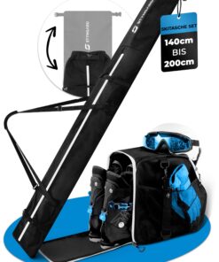 STYNGARD Skitasche Set für Skifahrer mit Lüftungsgitter und Helmfach 140 cm bis 200 cm - Speziell für Skifahrer des Mode