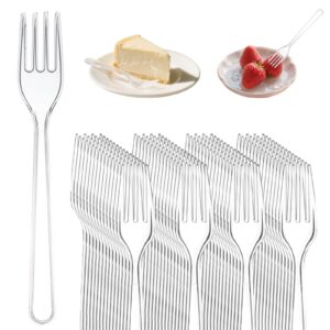 100 Stück Mehrweg Tafelgabeln, Wiederverwendbare und Robust, Ideal für Hochzeiten und Veranstaltungen (12 cm) | Wiederv