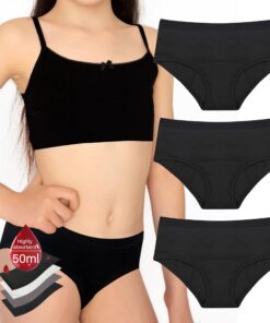 Joyo roy Periodenunterwäsche Mädchen 12 Jahre - 3er Paket | Comfortables Menstruationsunterwäsche | Perfekt für Teenager
