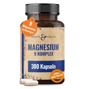 Magnesium Komplex Hochdosiert 400mg - 300x Kapseln Für Erwachsene - Multi-Magnesiumverbindungen - StarkDosiert Für Muske