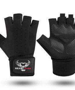 BEAST RAGE Gewichtheberhandschuhe - Handgelenkstütze, Handflächenschutz, atmungsaktiv - für Fitness-Training | BEAST RA