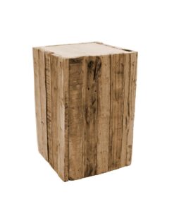 Spetebo Design Eckiger Holzhocker - für Blumenstrauß-Beistelltische - 30x20 cm - Elegant für Blumenhocker und Ständer