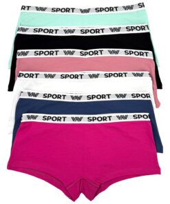 LisaModa Mädchen Hipster Panty - Stretch Baumwolle - Sportliches Design - 6er Pack