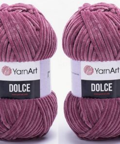 YarnArt Dolce-Garn, 100 % Mikro-Polyester, Baby-Chenille-Garn, für Mamas, im Baby-Zimmer, weiche Textur, 260 Meter, 2 x