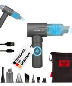 HEYNER® Akku Auto Staubsauger - Langlebiger Akku + Starker Staubgebläse + Bürstenloser Motor + 4 Geschwindigkeitsstufen